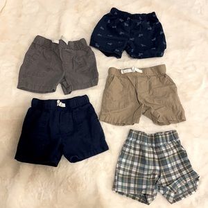 5 pairs of Carter’s cargo shorts 12 months